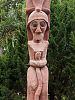 Batak-Totem in Sialagan auf Samosir im Toba-See  Sumatra  Indonesien