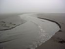 Belgische Küste: Am Strand bei Morgennebel