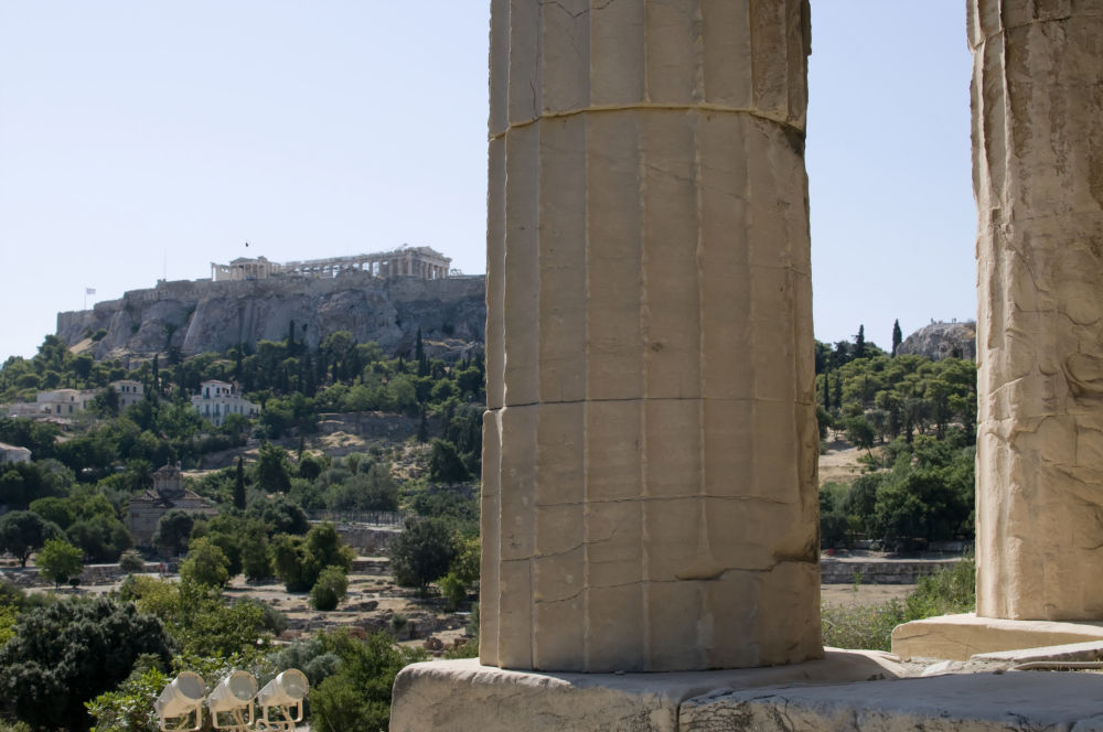 Athen - Blick vom Theseion auf die Akropolis