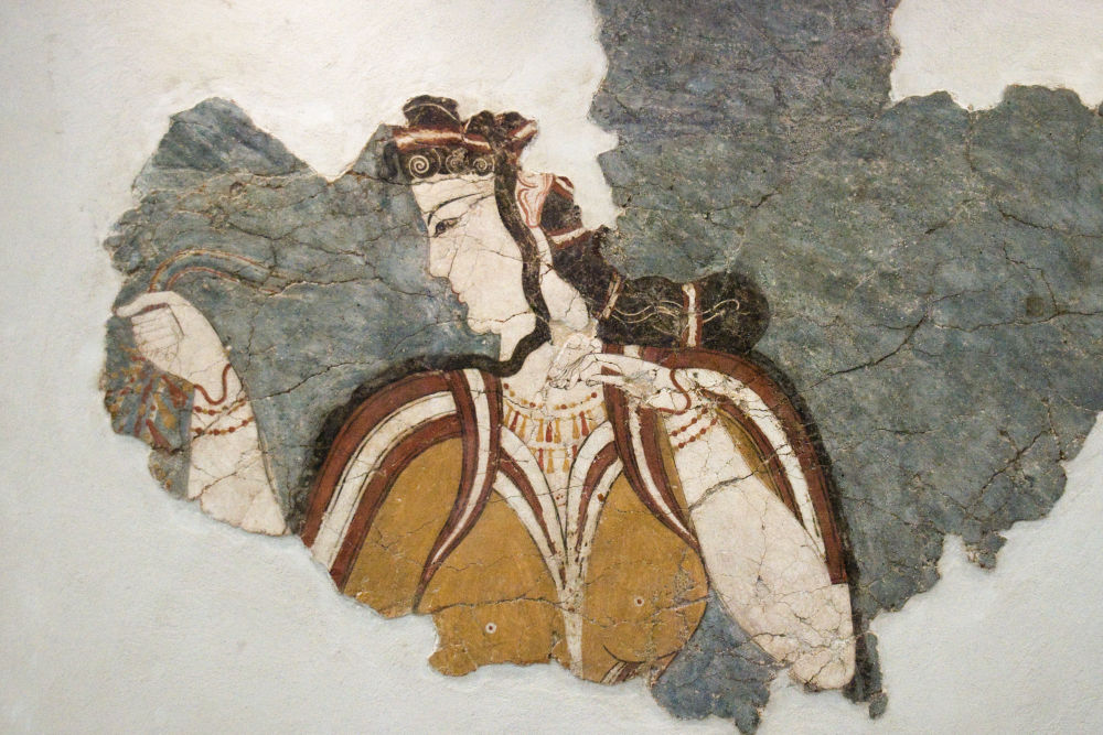 Athen Nationalmuseum mykenisch-minoisches Fresko aus Tiryns