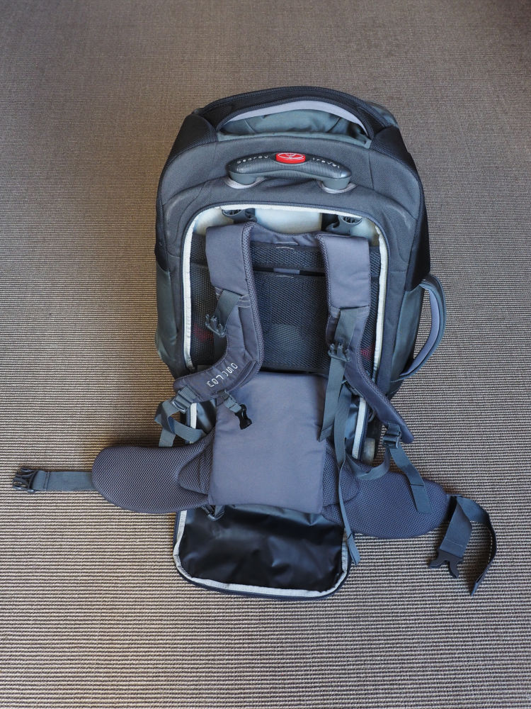 Reisetasche Osprey Sojourn 80 Tragesystem