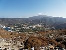 Blick von Minoa auf Katapola (links) und Chora ( rechts), Amorgos