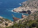 Schiffswrack bei Kalotaritissa Amorgos