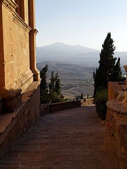 <p>Blick von Pienza auf den Monte Amiata - südliche Toskana, italien</p>